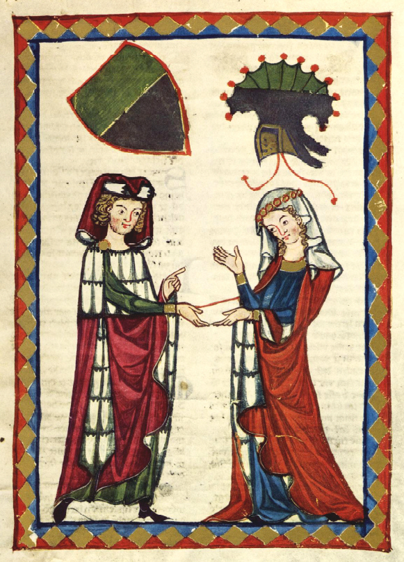 Unknown Artist - Illustration From Codex Manesse - Burkart von Hohenfels, 14th Century